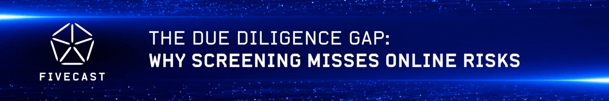 Due diligence risk screening