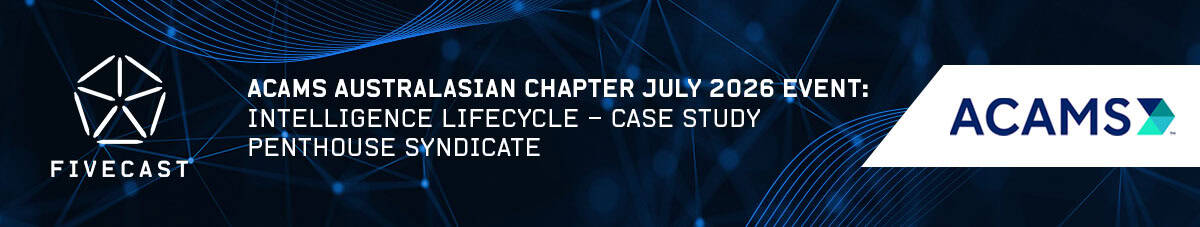 Fivecast ACAMS Event Banner