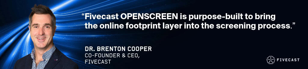 Dr. Brenton Cooper on Fivecast OPENSCREEN